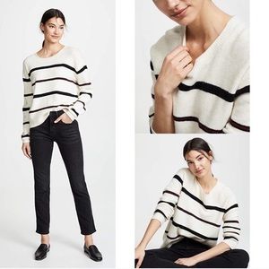 Frame Denim Slouchy Stripe Crew Sweater Cozy